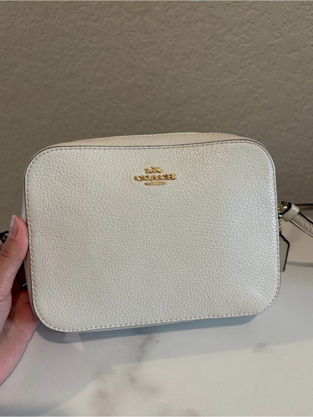 Coach Chalk Pebbled Leather Crossbody Bag - Picture 2 of 12